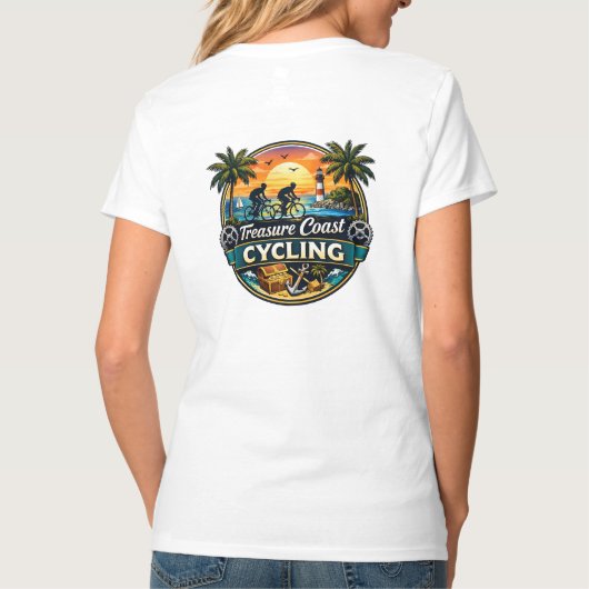 Dames Basic V-Neck T-Shirt (Achterkant)