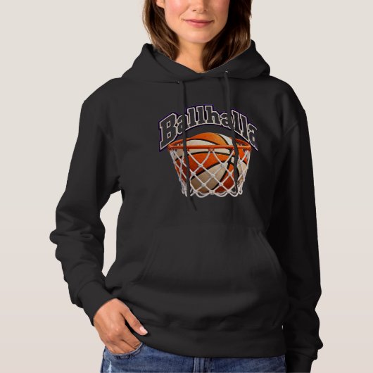 Dames Basketbal Ballhalla Hoodie (Voorkant)