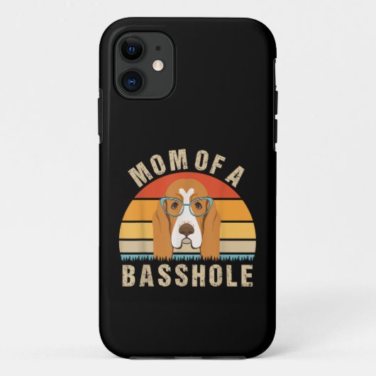 Dames Basset Hound Presenteert Grappige Moeder Van Case-Mate iPhone Case (Achterkant)