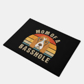 Dames Basset Hound Presenteert Grappige Moeder Van Deurmat (Schuin)