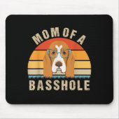 Dames Basset Hound Presenteert Grappige Moeder Van Muismat (Voorkant)
