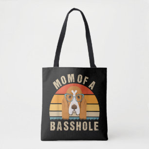 Dames Basset Hound Presenteert Grappige Moeder Van Tote Bag