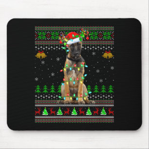 Dames Belgische Malinois Hond Lelijke Kerst Trui Muismat
