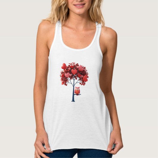 Dames Bella+Canvas Flowy Racerback Tank Top (Voorkant)