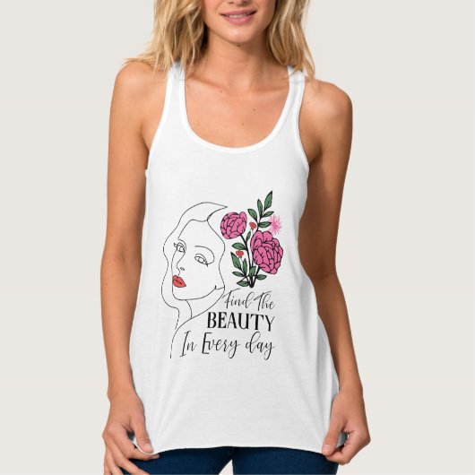 Dames Bella+Canvas Flowy Racerback Tanktop (Voorkant)