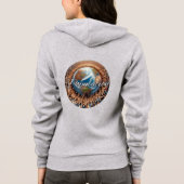 Dames Bella+Canvas full zip hoodie (Achterkant)