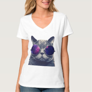 Dames Bella+Canvas losse pasvorm v-hals T-shirt