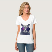 Dames Bella+canvas relaxte pasvorm V-halsT-shirt T-shirt (Voorkant volledig)