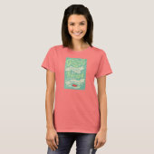 Dames Bella+Canvas ringer T-shirt (Voorkant volledig)
