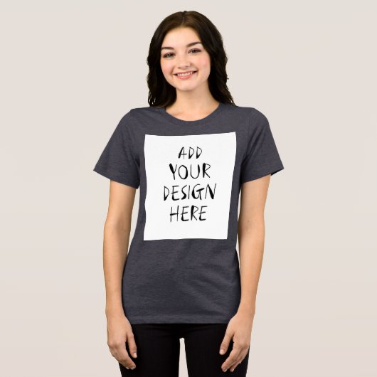 Dames Bella+Canvas Tri-blend T-shirt (Voorkant volledig)