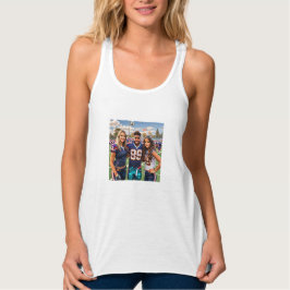 Dames Bella+canvas wijdvallende racerback tanktop