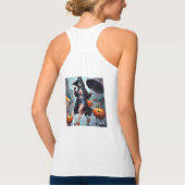Dames Bella+canvas wijdvallende racerback tanktop (Achterkant)