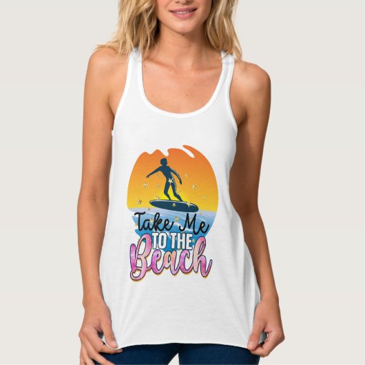 Dames Bella+canvas wijdvallende racerback tanktop (Voorkant)