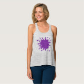 Dames Bella+canvas wijdvallende racerback tanktop (Volledige Voorkant)