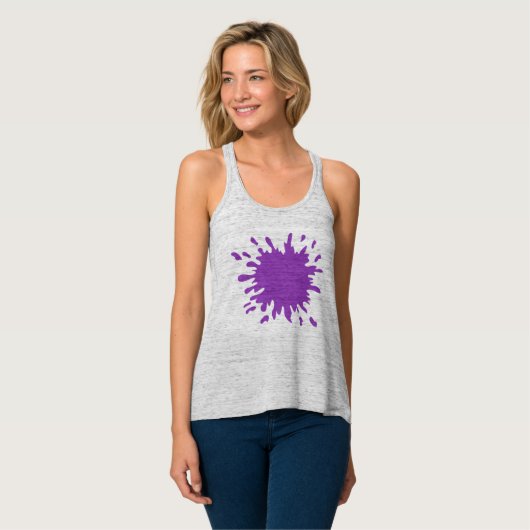 Dames Bella+canvas wijdvallende racerback tanktop (Volledige Voorkant)