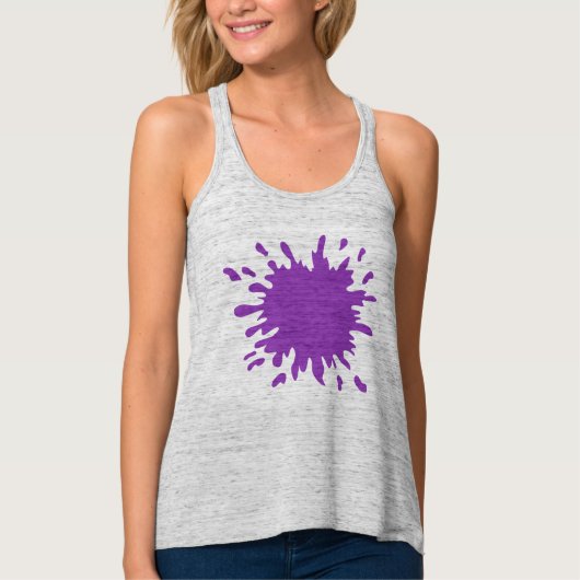 Dames Bella+canvas wijdvallende racerback tanktop (Voorkant)