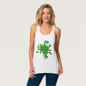 Dames Bella+canvas wijdvallende racerback tanktop (Volledige Voorkant)
