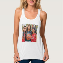 Dames Bella+canvas wijdvallende racerback tanktop