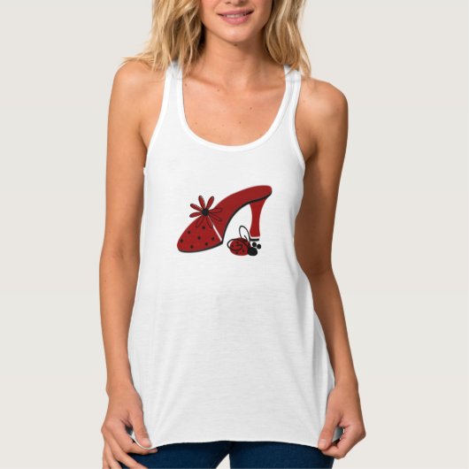 Dames Bella+canvas wijdvallende racerback tanktop (Voorkant)