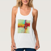 Dames Bella+canvas wijdvallende racerback tanktop (Voorkant)