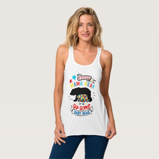 Dames Bella+canvas wijdvallende racerback tanktop (Volledige Voorkant)