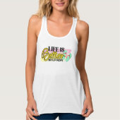 Dames Bella+canvas wijdvallende racerback tanktop (Voorkant)