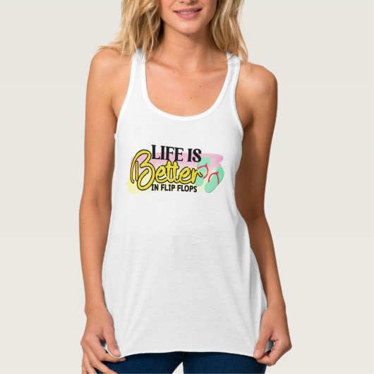Dames Bella+canvas wijdvallende racerback tanktop (Voorkant)