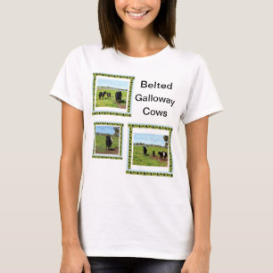 Dames Belted Galloway Koeien T-shirt, T-shirt