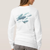 Dames Beluga Whale Hoodie T-shirt met capuchon (Achterkant)