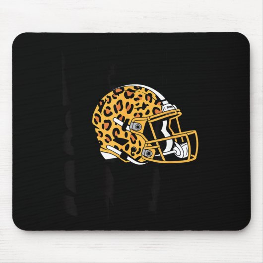 Dames Bend & Snap Luipaardprint Helm Voetbal Muismat (Voorkant)