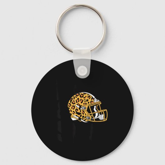 Dames Bend & Snap Luipaardprint Helm Voetbal Sleutelhanger (Voorkant)