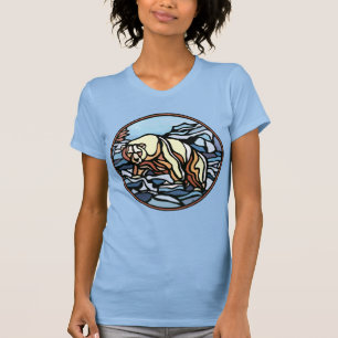 Dames beren kunst T-shirt IJsbeer dames shirts