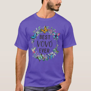 Dames Best VoVo Ever Vlinder Bloem Motief Aanpasba T-shirt