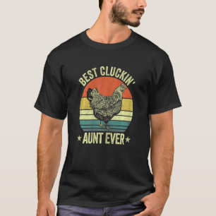 Dames Beste klokkende tante ooit retro klokkende c T-shirt