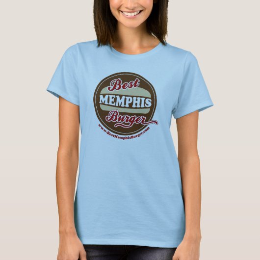 Dames Beste Memphis Burger Petite Teeshirt T-shirt (Voorkant)