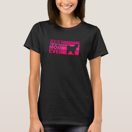 Dames Beste Tibetaanse Terrier Moeder Ooit T-shirt (Voorkant)