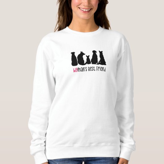 Dames Beste Vriend Hond Sweatshirt (Voorkant)