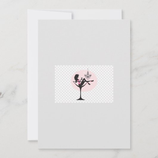 Dames Big Night Out (Vintage stijl kaart) Kaart (Achterkant)