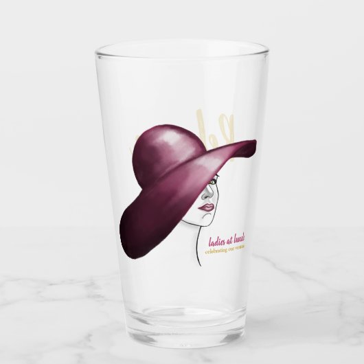 Dames bij de lunch - Elegant gepersonaliseerd Glas (Voorkant)