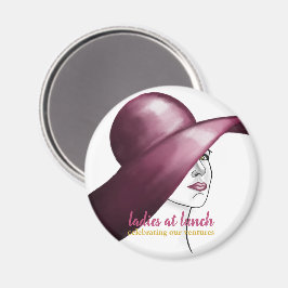 Dames bij de lunch - Elegante Keepsake-magneet! Magneet