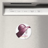 Dames bij de lunch - Elegante Keepsake-magneet! Magneet (Insitu (Vaatwasser))