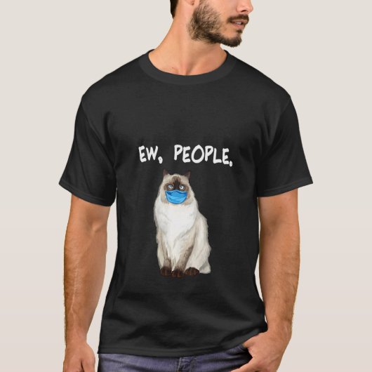 Dames Birman Ew Mensen Kat Met Mondkapje T-shirt (Voorkant)