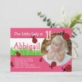 Dame's Birthday - Ladybugs Kaart (Staand voorkant)