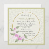  Dames Birthday partijuitnodiging Kaart (Voorkant / Achterkant)