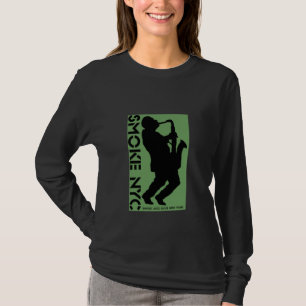 Dames Black LS Logo - Gepersonaliseerd T-shirt