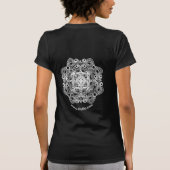Dames Black T-Shirt - Bubbles Mandala (Achterkant)