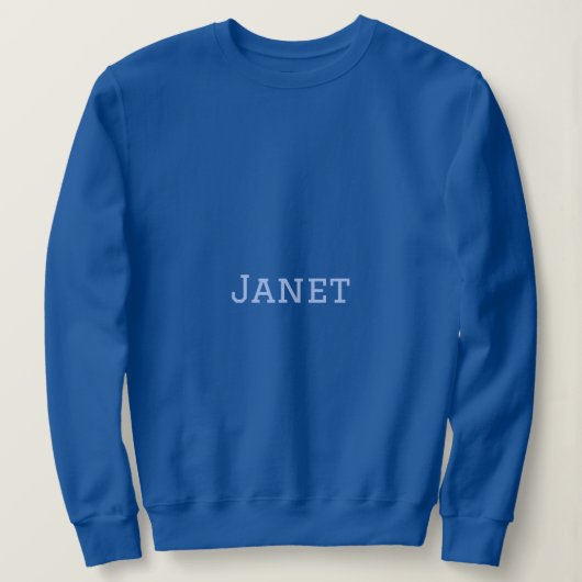 Dames Blauw Basic Sweatshirt (Design voorkant)