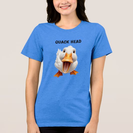 DAMES BLAUWE EEND LIEFHEBER T-SHIRT (Voorkant)