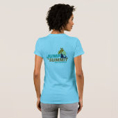 Dames Blauwgroen Jump the Summit T-Shirt (Achterkant volledig)