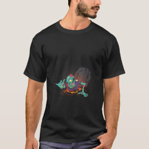 Dames blijf spooky zombie graf schrikkelig grappig t-shirt